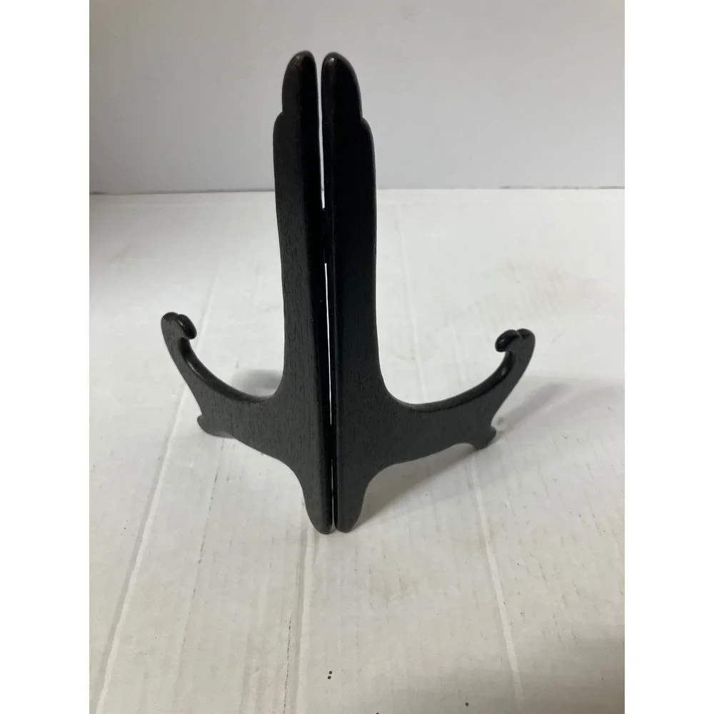 Black Wooden Easel Display Stand Folding‎ Picture Plate Holder Decorative